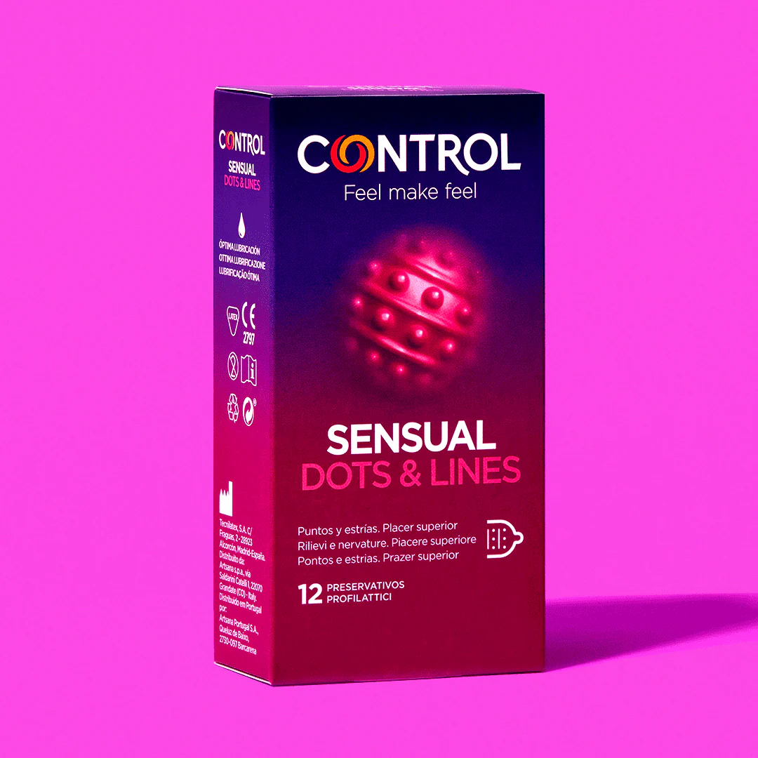 Control Preservativos Sensual Dots & Lines 12 - Image 3